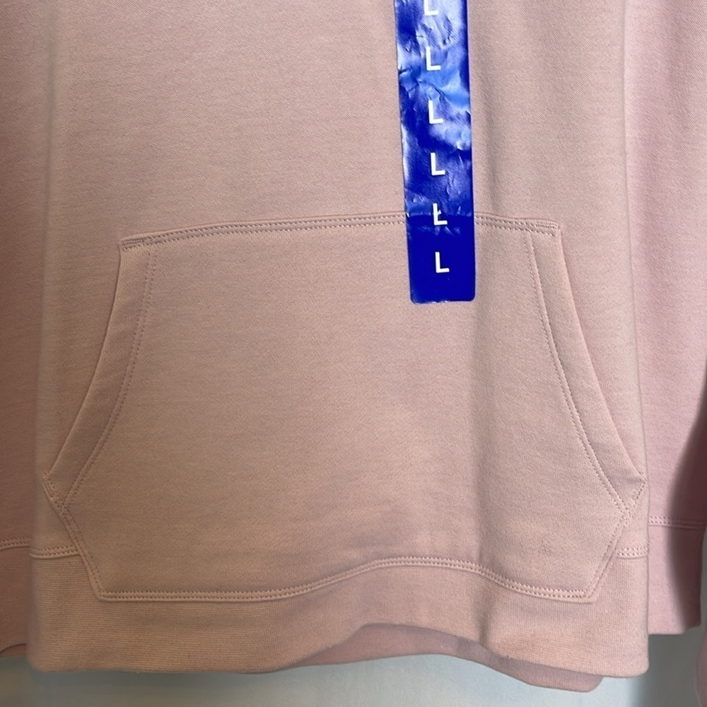 NWT Champion Powerblend Sweatshirt Hoodie Embroidered Script Logo SZ L Hush Pink - Picture 4 of 13